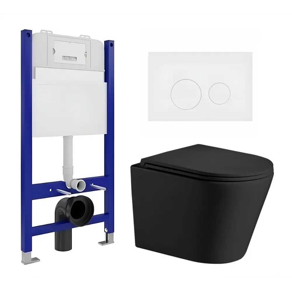 Фото Комплект инсталляция с унитазом Enio 549161 цвет черный
