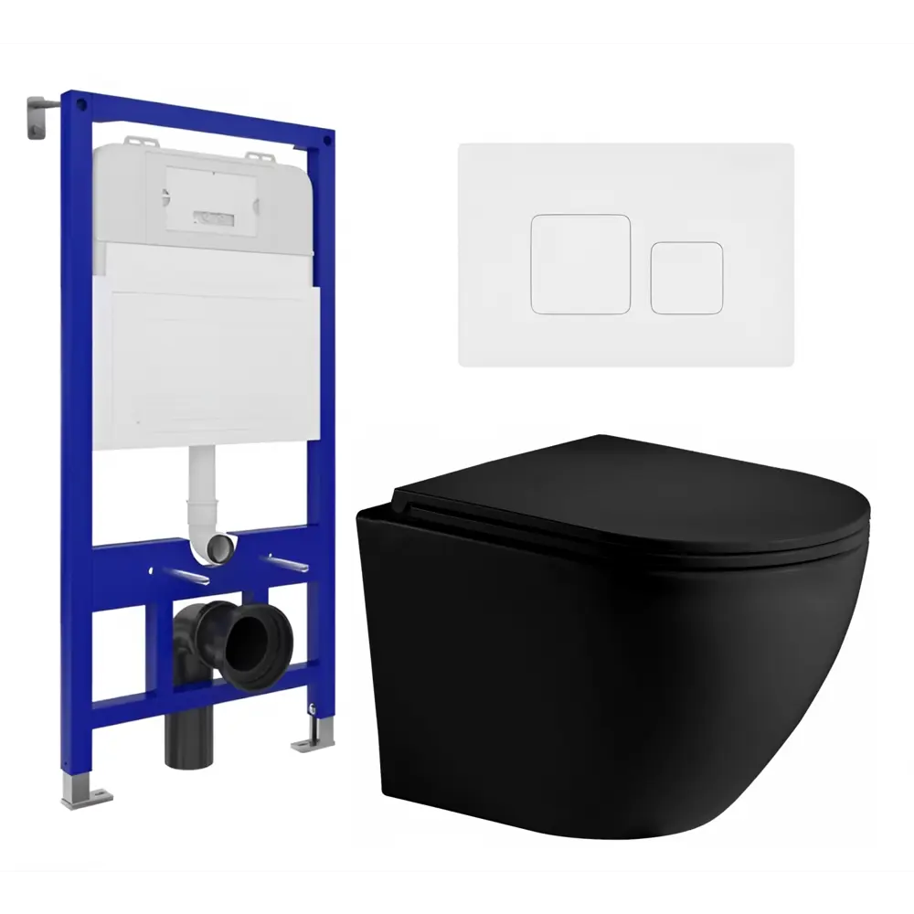 Фото Комплект инсталляция с унитазом Enio 541477 цвет черный