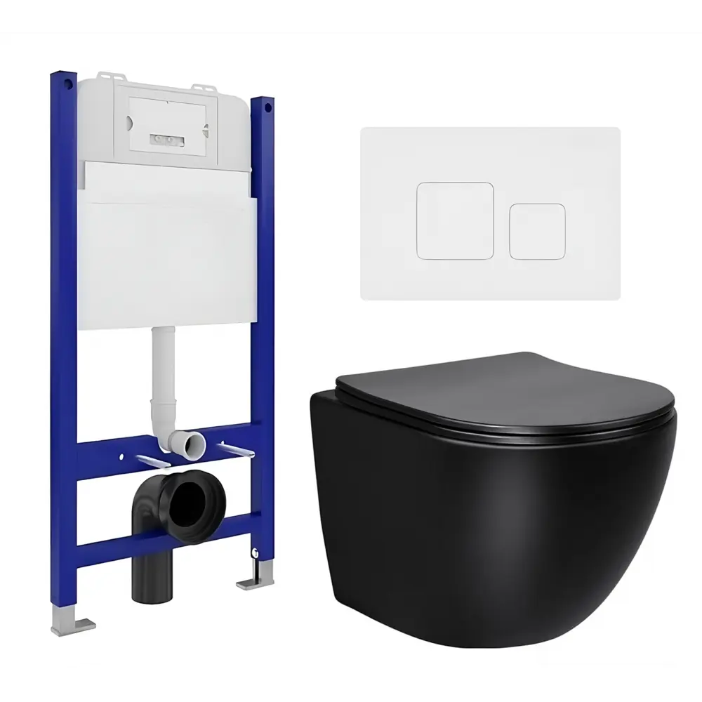 Фото Комплект инсталляция с унитазом Enio 550443 цвет черный