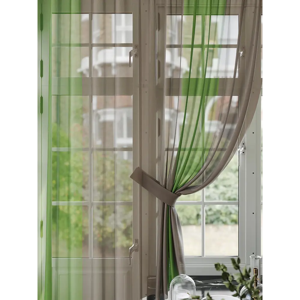 Фото 4 Комплект штор At home Базовая коллекция AT567070-250 на шторной ленте 250x150 см цвет коричневый Фото 4 Комплект штор At home Базовая коллекция AT567070-250 на шторной ленте 250x150 см цвет коричневый