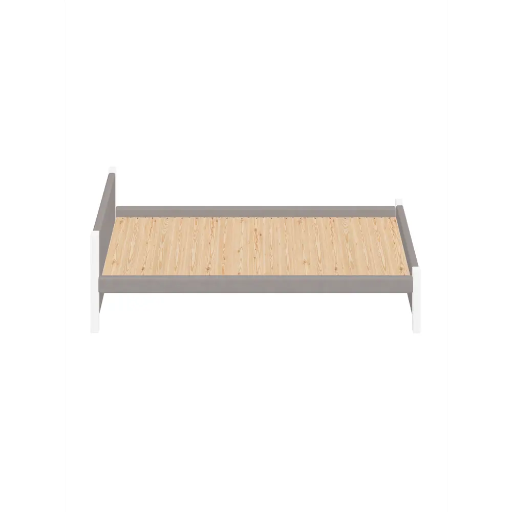 Фото 3 Кровать Solarius Классика 110x63x210 см дерево со сплошным основанием цвет светло-серый/белый