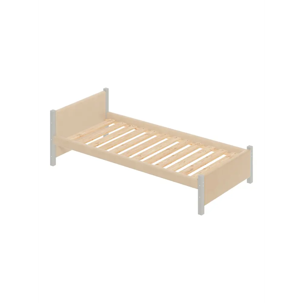 Фото 2 Кровать Solarius Классика 110x63x210 см дерево с реечным основанием цвет бежевый/платиновый Фото 2 Кровать Solarius Классика 110x63x210 см дерево с реечным основанием цвет бежевый/платиновый