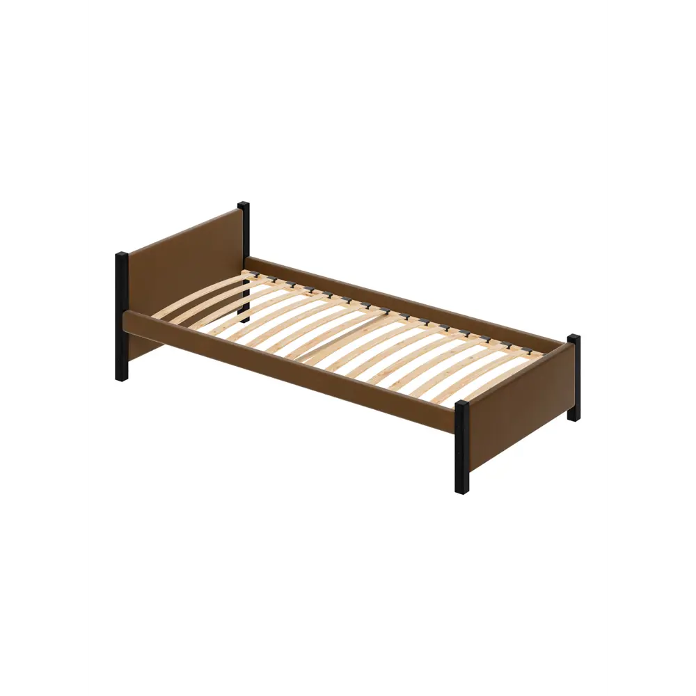 Фото 2 Кровать Solarius Классика 100x63x210 см дерево цвет коричневый/черный оникс Фото 2 Кровать Solarius Классика 100x63x210 см дерево цвет коричневый/черный оникс