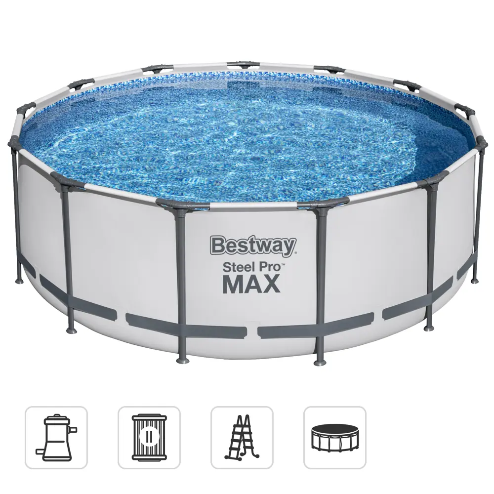 Фото 2 Каркасный бассейн Bestway Steel Pro Max 3.96x1.22 12690 л Фото 2 Каркасный бассейн Bestway Steel Pro Max 3.96x1.22 12690 л