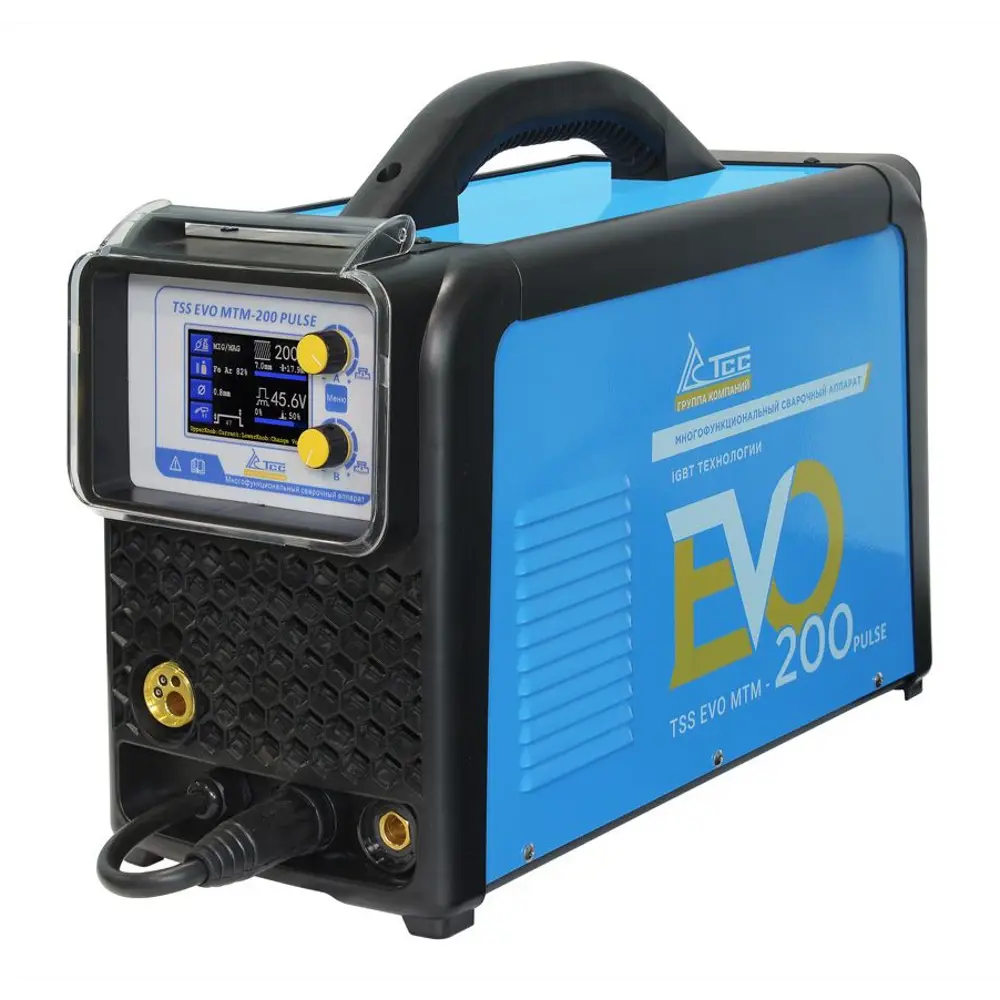 Фото Сварочный полуавтомат инверторный Тсс EVO MTM-200 Pulse, 200 А, до 5 мм Фото Сварочный полуавтомат инверторный Тсс EVO MTM-200 Pulse, 200 А, до 5 мм