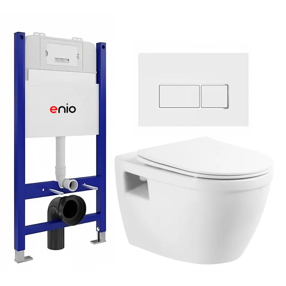 Фото Комплект инсталляция с унитазом 3 в 1 инсталляция Enio Tecnico 50 унитаз подвесной BelBagno Loto кнопка белая, окантовка хром Rettangolo Фото Комплект инсталляция с унитазом 3 в 1 инсталляция Enio Tecnico 50 унитаз подвесной BelBagno Loto кнопка белая, окантовка хром Rettangolo