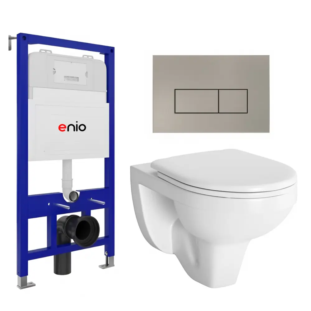 Фото Комплект инсталляция с унитазом 3 в 1 инсталляция Enio Tecnico 52 унитаз подвесной Berges Wasserhaus Gamma кнопка матовая нержавеющая сталь Rettangolo Фото Комплект инсталляция с унитазом 3 в 1 инсталляция Enio Tecnico 52 унитаз подвесной Berges Wasserhaus Gamma кнопка матовая нержавеющая сталь Rettangolo