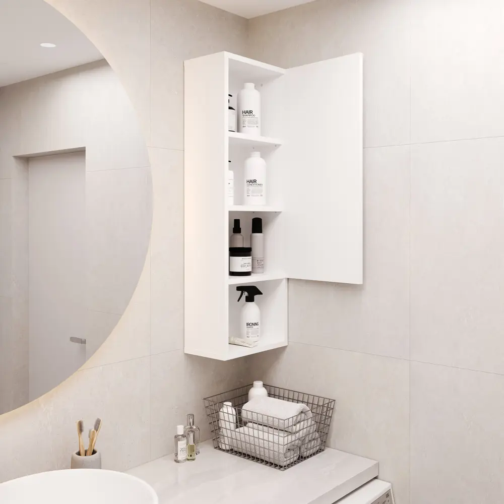 Фото 6 Шкаф подвесной Спадардрэва 4816124202116 30x90см цвет белый Фото 6 Шкаф подвесной Спадардрэва 4816124202116 30x90см цвет белый