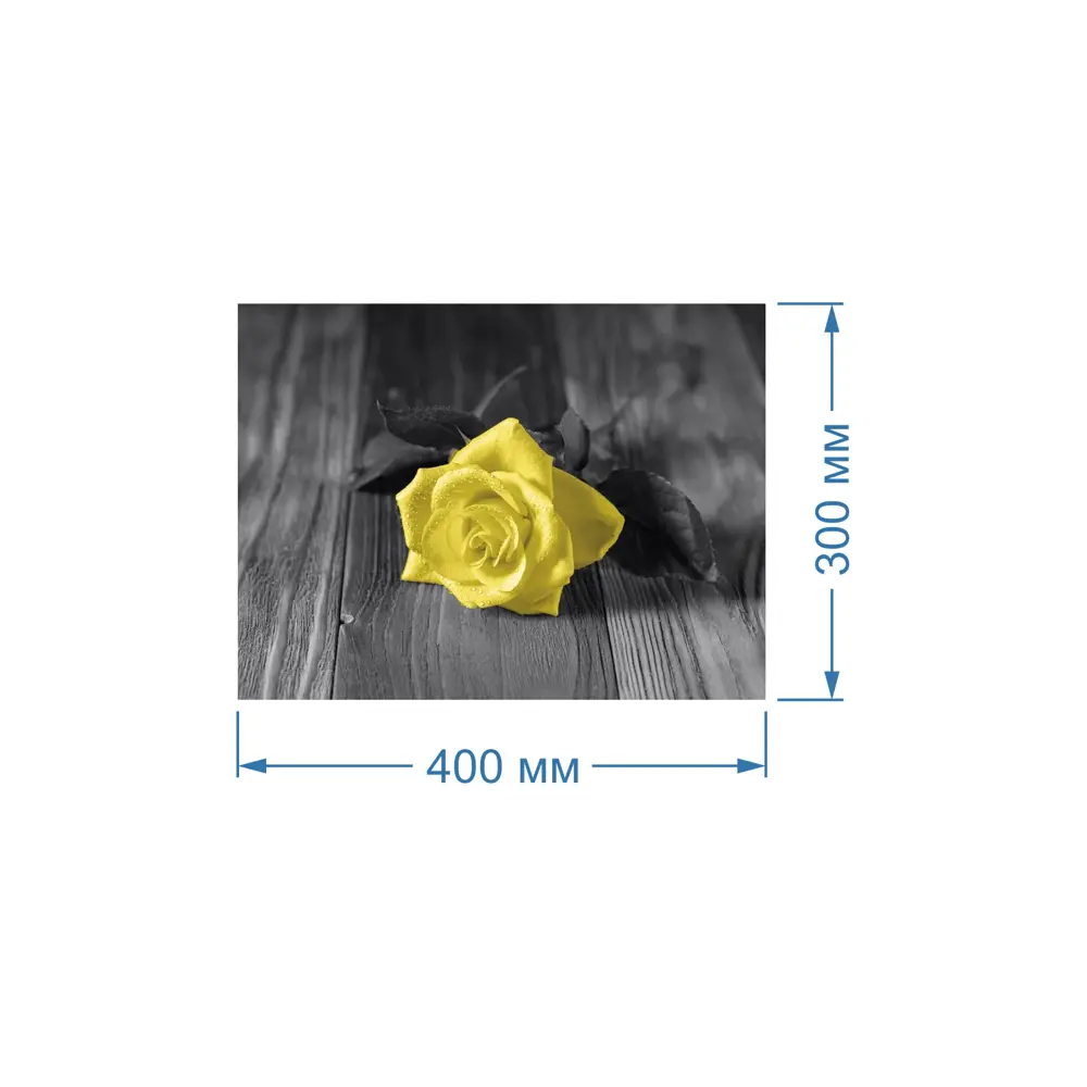 Фото 2 Картина Полицентр Желтая роза на сером столе 30x40 см