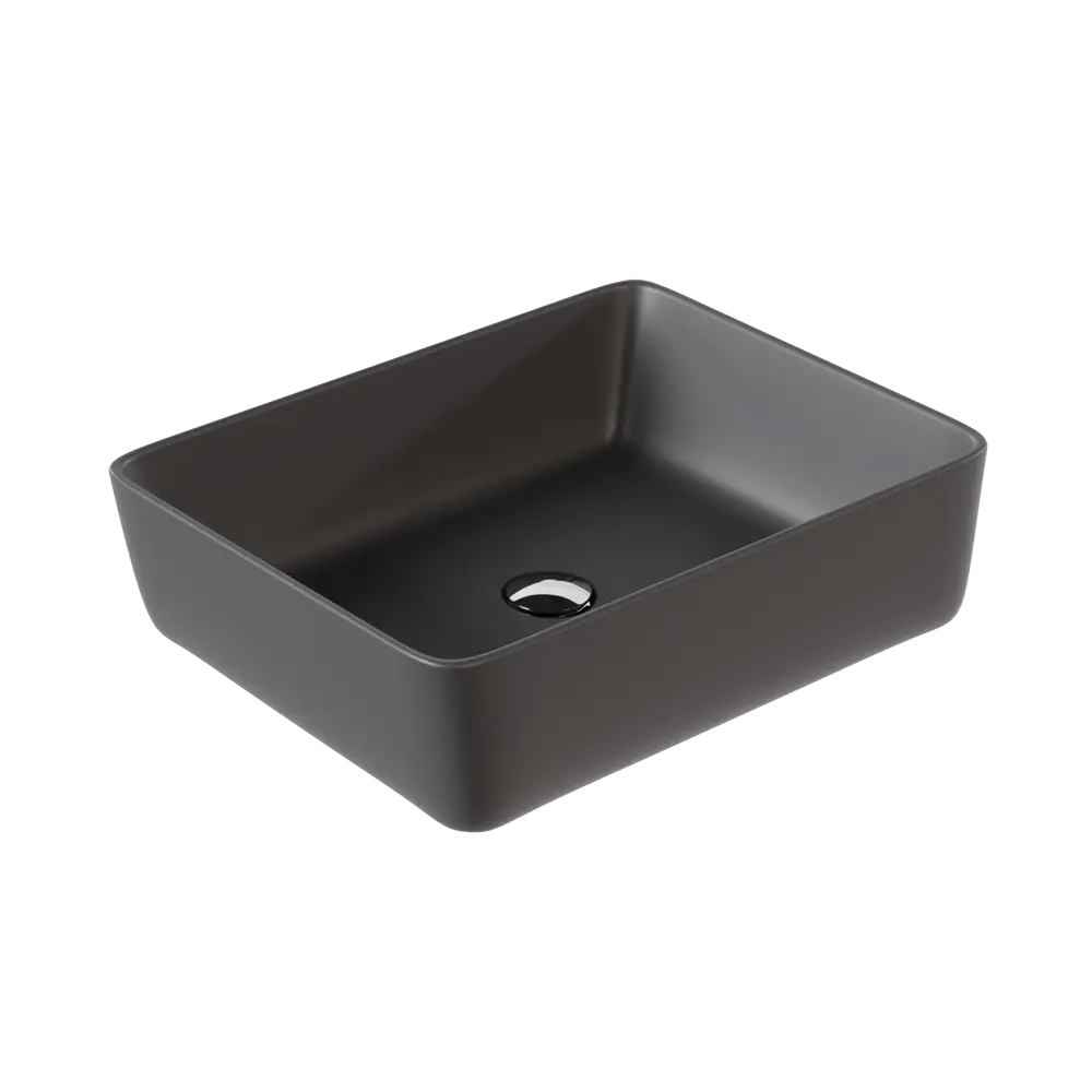 Фото 8 Раковина Watersense eva Eva 47.5см цвет графит матовый Фото 8 Раковина Watersense eva Eva 47.5см цвет графит матовый