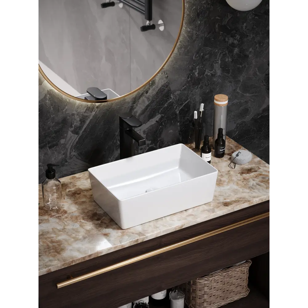 Фото 5 Раковина Watersense eva Eva 38см цвет белый глянцевый Фото 5 Раковина Watersense eva Eva 38см цвет белый глянцевый