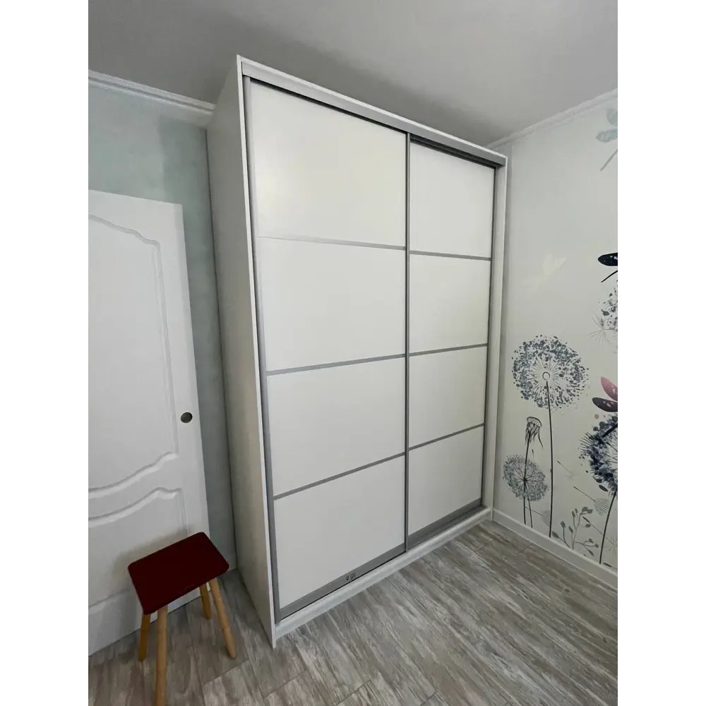 Фото 10 Шкаф-купе Клевер Атина 240x160x50 см 6 полок ЛДСП цвет белый Фото 10 Шкаф-купе Клевер Атина 240x160x50 см 6 полок ЛДСП цвет белый