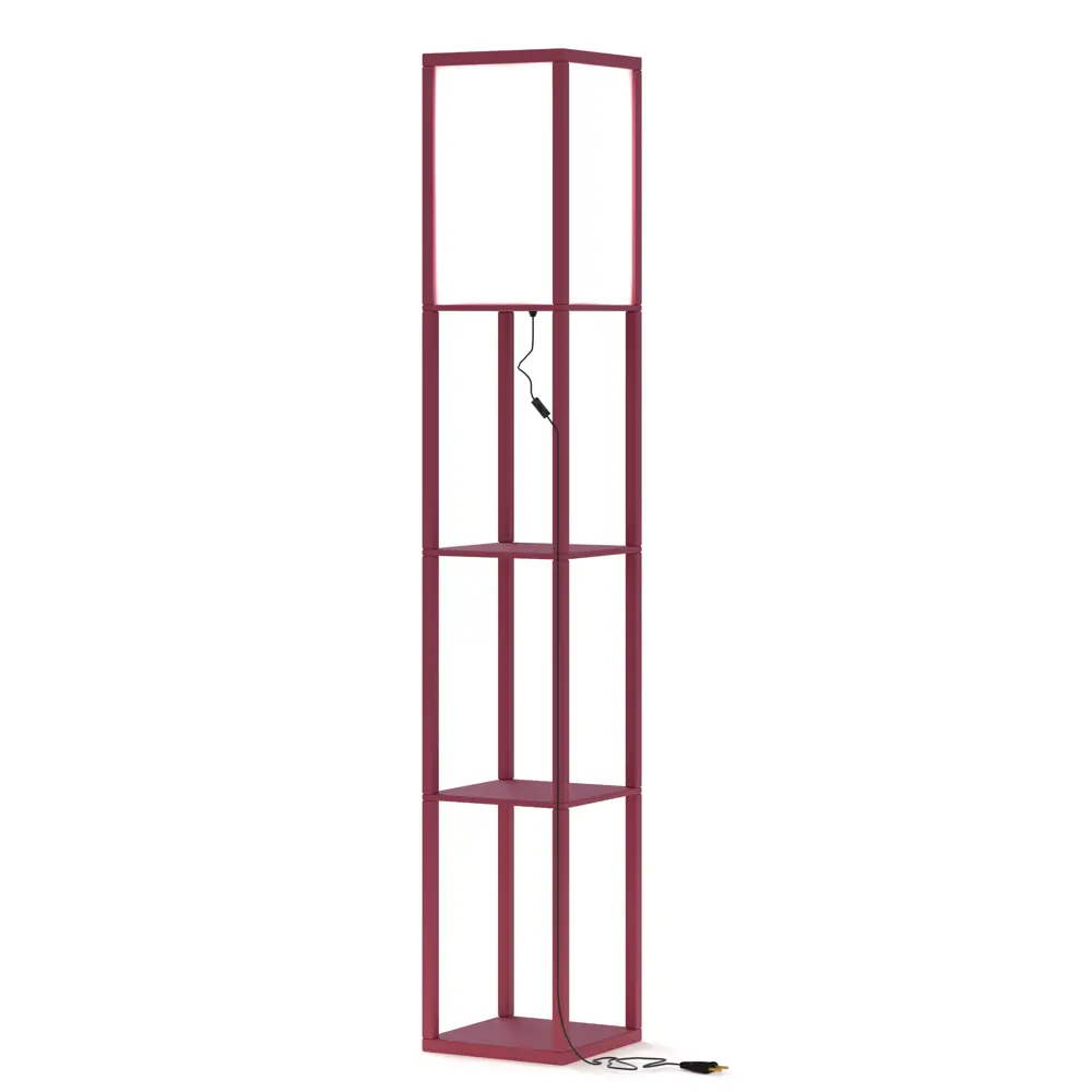 Фото 6 Торшер светодиодный PLAYWOODS lampshelf с полками холодный белый свет цвет красный Фото 6 Торшер светодиодный PLAYWOODS lampshelf с полками холодный белый свет цвет красный