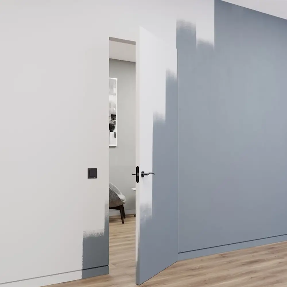 Фото 4 Дверь скрытая Бизнес парк Invisible 60 80x210см левый обратное открывание цвет белый кромка алюминиевая с 3-х сторон Фото 4 Дверь скрытая Бизнес парк Invisible 60 80x210см левый обратное открывание цвет белый кромка алюминиевая с 3-х сторон