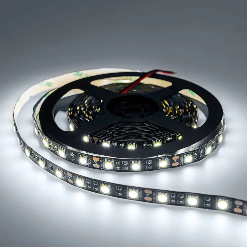 Фото 3 Светодиодная лента Eleganz Lux 5050 60 LED (14.4W/M) 12V холодная 6000К ЧЕРНАЯ ОСНОВА, 5м Фото 3 Светодиодная лента Eleganz Lux 5050 60 LED (14.4W/M) 12V холодная 6000К ЧЕРНАЯ ОСНОВА, 5м