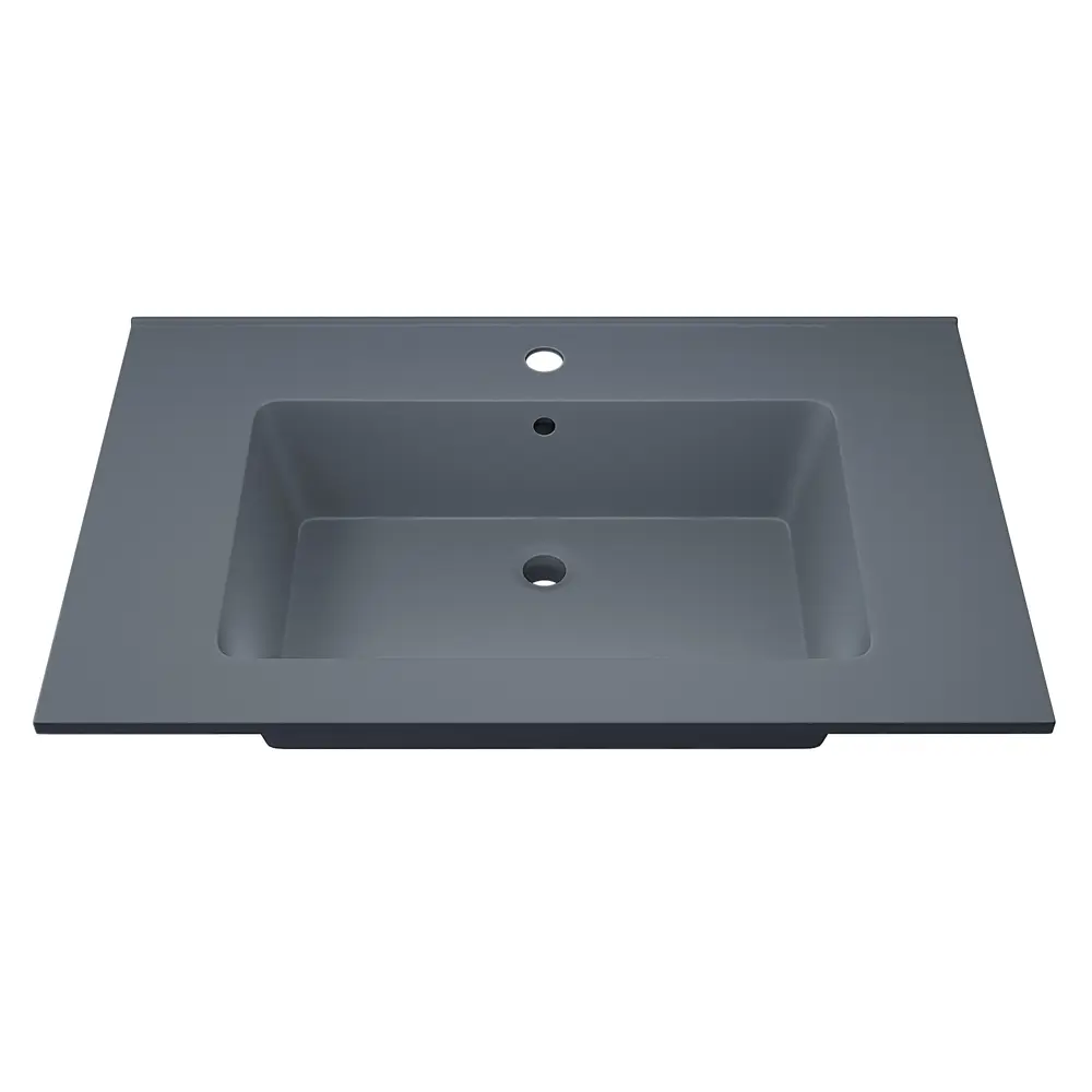 Фото Раковина полувстраиваемая Uperwood UPD Parma Quartz 291003006 76.50см цвет бетон Фото Раковина полувстраиваемая Uperwood UPD Parma Quartz 291003006 76.50см цвет бетон