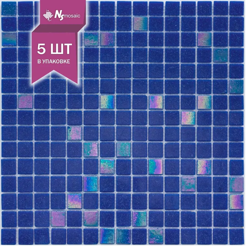 Фото Декоративная мозаика Nsmosaic MIX28 уп 2 шт 32.70x32.70 см цвет темно-синий с перламутровыми чипами Фото Декоративная мозаика Nsmosaic MIX28 уп 2 шт 32.70x32.70 см цвет темно-синий с перламутровыми чипами