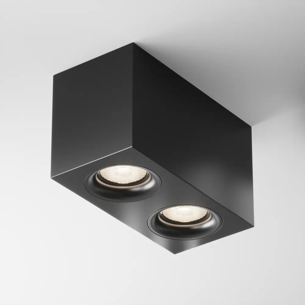 Фото 4 Светильник карданный Maytoni Slim C013CL-02B 2хGU10x50W цвет черный Фото 4 Светильник карданный Maytoni Slim C013CL-02B 2хGU10x50W цвет черный