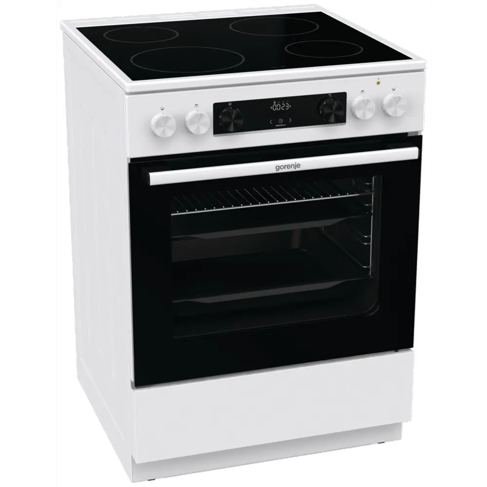 Фото 2 Электрическая плита с духовкой Gorenje 543850 60x85x60 см цвет белый Фото 2 Электрическая плита с духовкой Gorenje 543850 60x85x60 см цвет белый