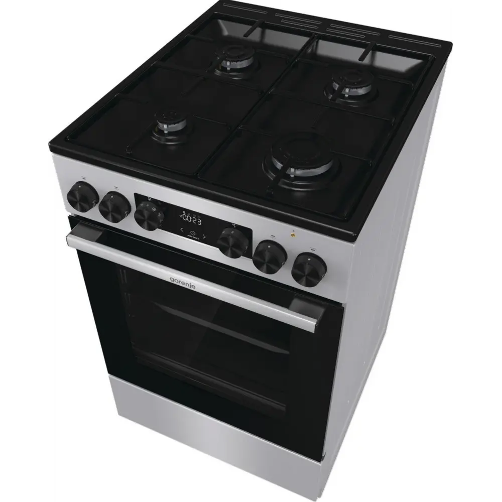 Фото 2 Газовая плита с духовкой Gorenje 741199 50.2x85.2x59.5 см цвет серебристый Фото 2 Газовая плита с духовкой Gorenje 741199 50.2x85.2x59.5 см цвет серебристый