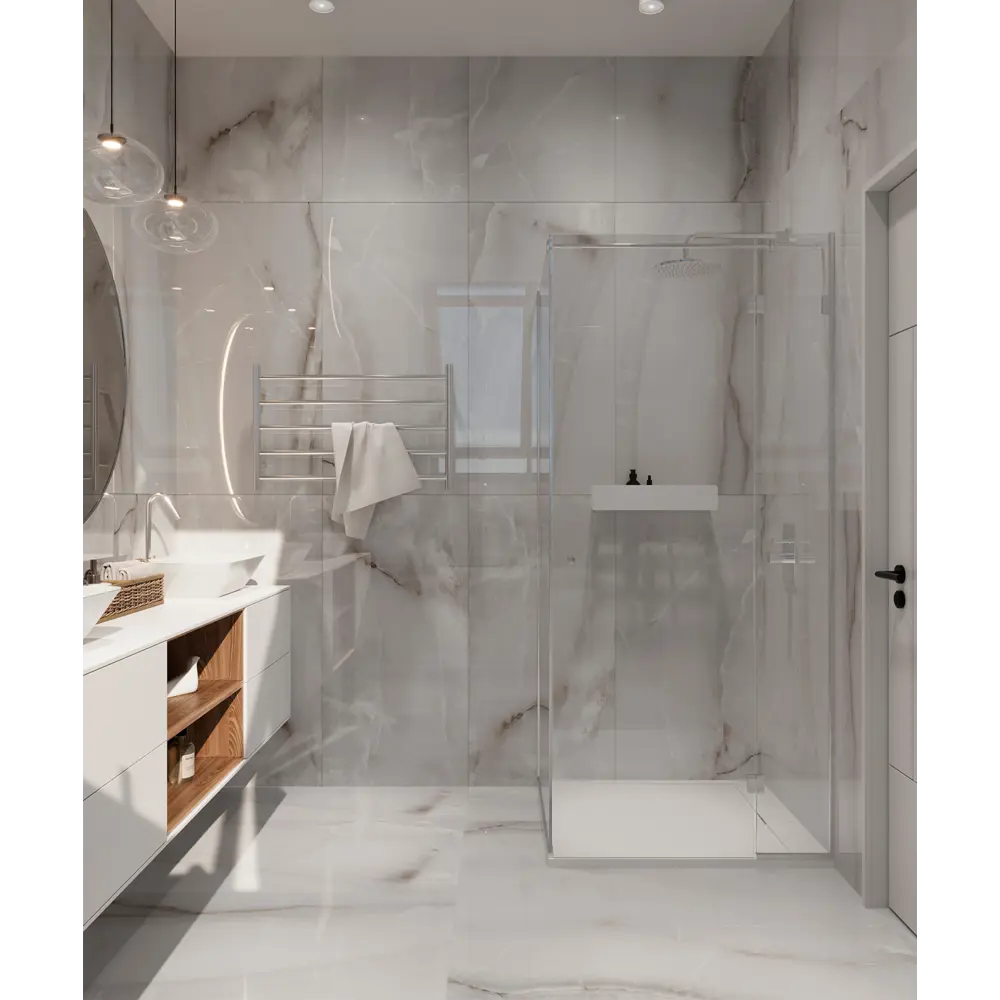 Фото 9 Глазурованный керамогранит Arcadia Ceramica Onyx Line Grey 60x120 см 1.44 м² глянцевый цвет светло-серый Фото 9 Глазурованный керамогранит Arcadia Ceramica Onyx Line Grey 60x120 см 1.44 м² глянцевый цвет светло-серый