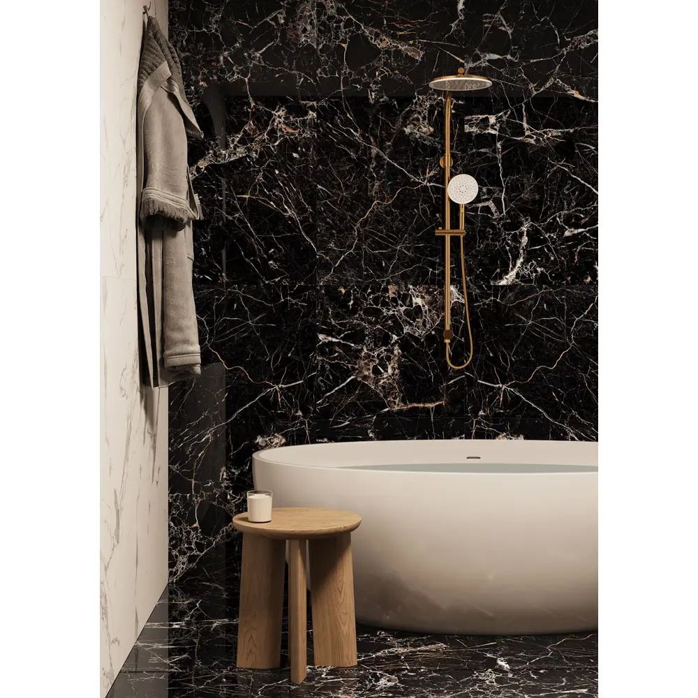 Фото 8 Глазурованный керамогранит Arcadia Ceramica Torino Black High Gloss 60x120 см 1.44 м² глянцевый цвет черный Фото 8 Глазурованный керамогранит Arcadia Ceramica Torino Black High Gloss 60x120 см 1.44 м² глянцевый цвет черный