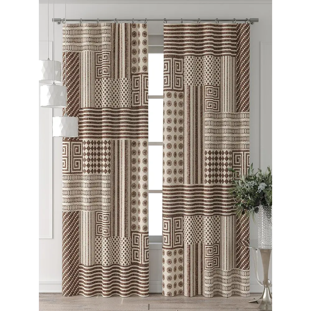 Фото 2 Комплект штор Comfy way Форнерс - 182 - 260 см CW709182260-260 на шторной ленте 260x150 см цвет бежевый Фото 2 Комплект штор Comfy way Форнерс - 182 - 260 см CW709182260-260 на шторной ленте 260x150 см цвет бежевый