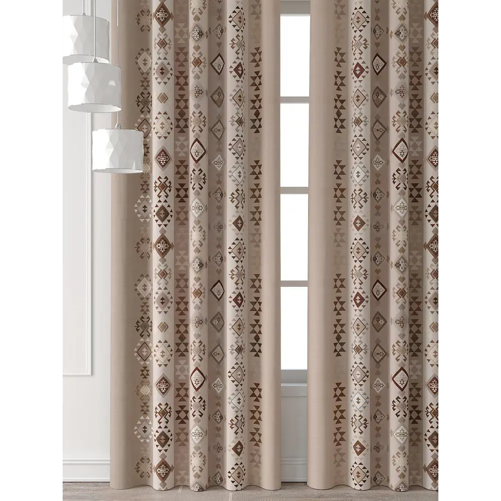 Фото 6 Комплект штор Comfy way Форнерс - 184 - 260 см CW709184260-260 на шторной ленте 260x150 см цвет бежевый Фото 6 Комплект штор Comfy way Форнерс - 184 - 260 см CW709184260-260 на шторной ленте 260x150 см цвет бежевый