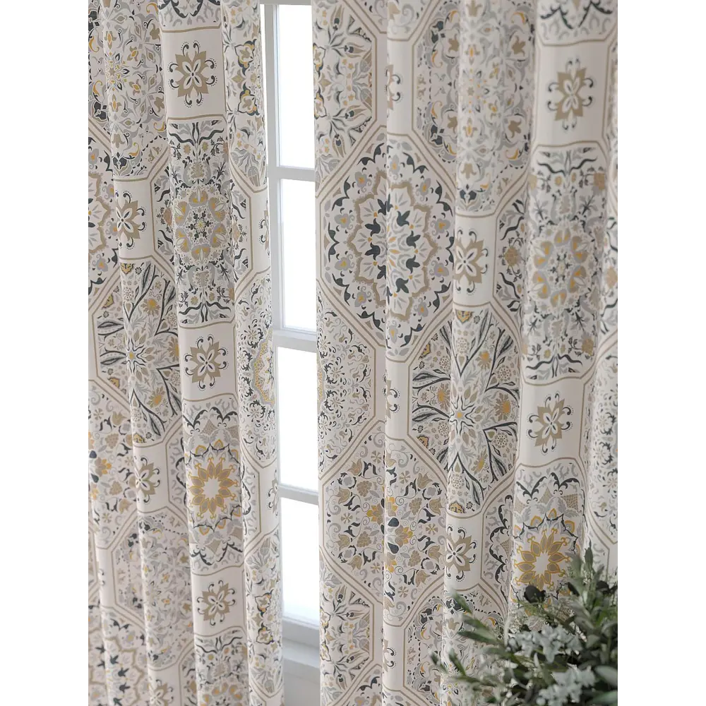 Фото 3 Комплект штор Comfy way Форнерс - 185 - 260 см CW709185260-260 на шторной ленте 260x150 см цвет бежевый Фото 3 Комплект штор Comfy way Форнерс - 185 - 260 см CW709185260-260 на шторной ленте 260x150 см цвет бежевый