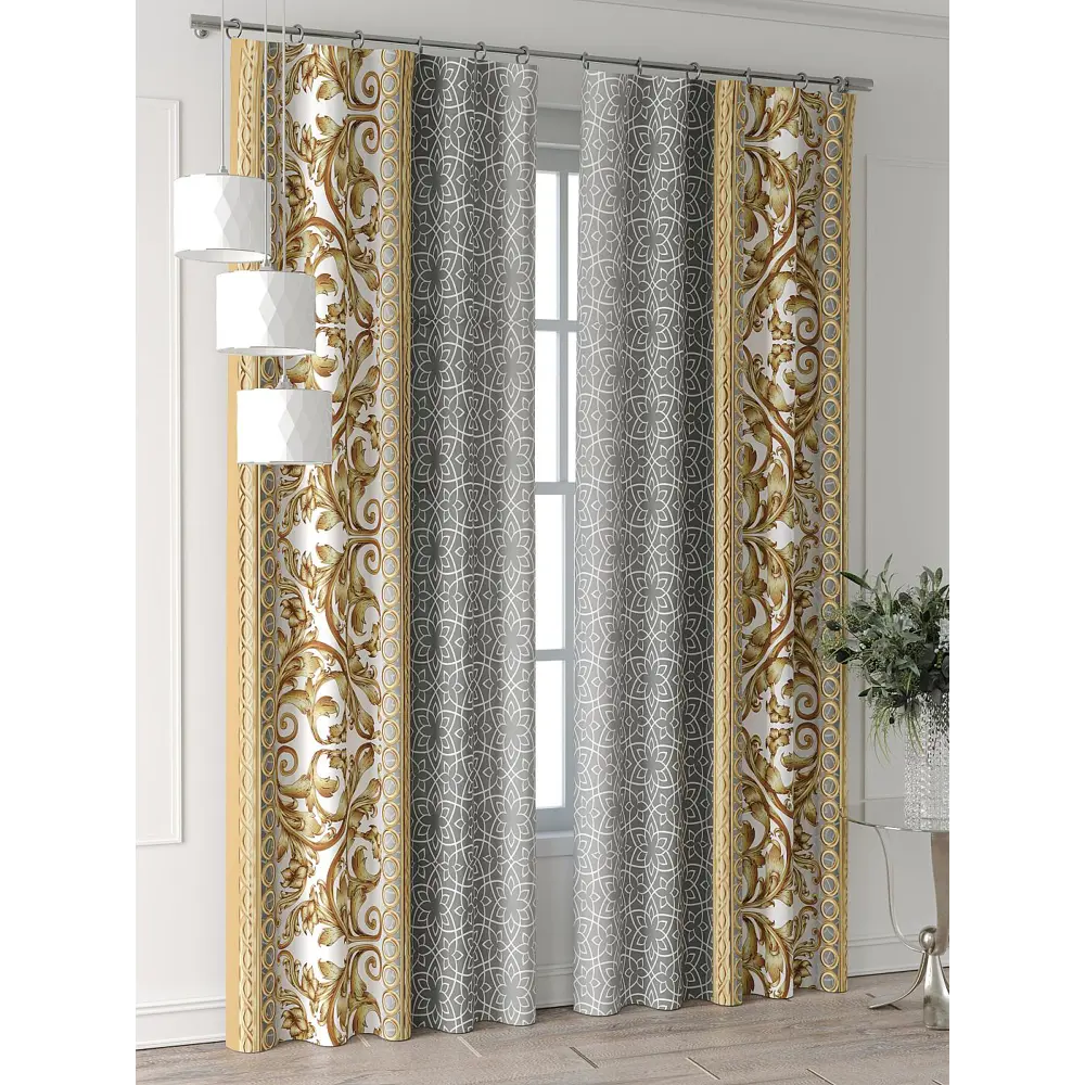 Фото 4 Комплект штор Comfy way Форнерс - 188 - 260 см CW709188260-260 на шторной ленте 260x150 см цвет бежевый Фото 4 Комплект штор Comfy way Форнерс - 188 - 260 см CW709188260-260 на шторной ленте 260x150 см цвет бежевый