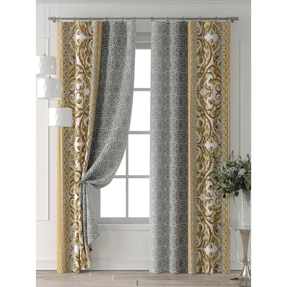 Фото 7 Комплект штор Comfy way Форнерс - 188 - 260 см CW709188260-260 на шторной ленте 260x150 см цвет бежевый Фото 7 Комплект штор Comfy way Форнерс - 188 - 260 см CW709188260-260 на шторной ленте 260x150 см цвет бежевый