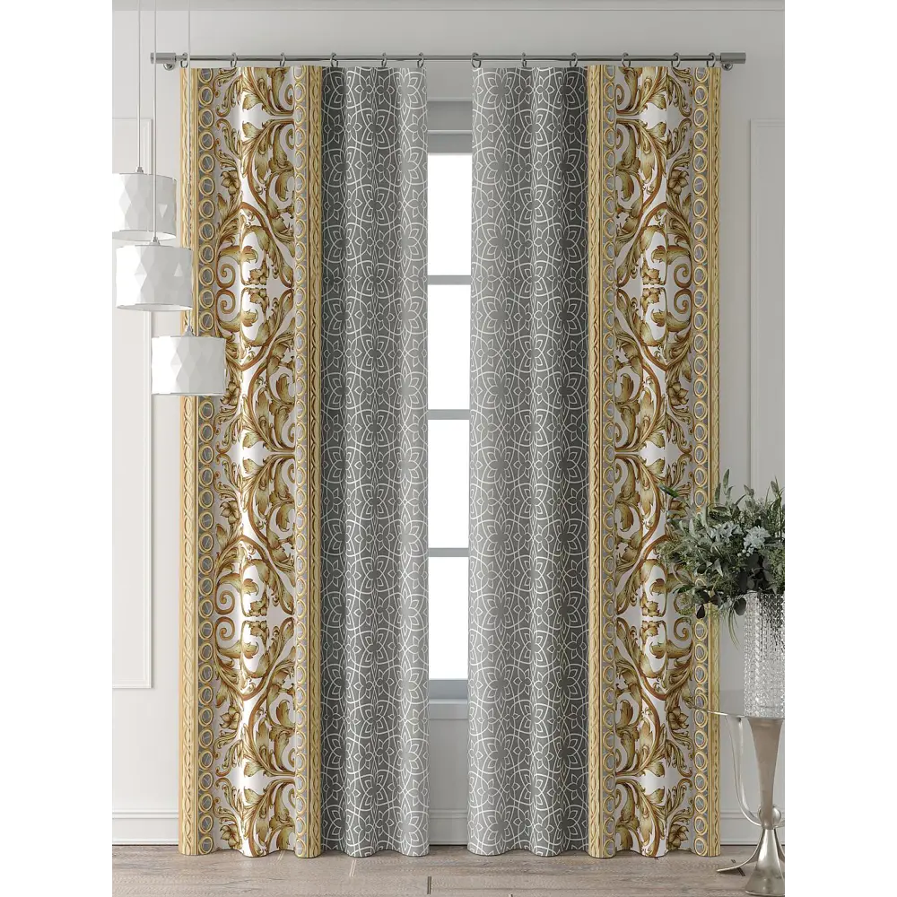 Фото 2 Комплект штор Comfy way Форнерс - 188 - 260 см CW709188260-260 на шторной ленте 260x150 см цвет бежевый Фото 2 Комплект штор Comfy way Форнерс - 188 - 260 см CW709188260-260 на шторной ленте 260x150 см цвет бежевый