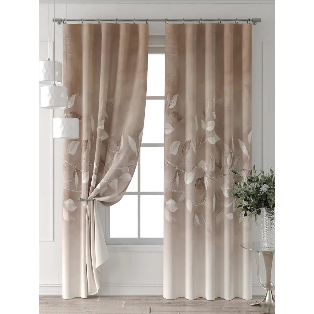 Фото 7 Комплект штор Comfy way Форнерс - 203 - 260 см CW709203260-260 на шторной ленте 260x150 см цвет бежевый Фото 7 Комплект штор Comfy way Форнерс - 203 - 260 см CW709203260-260 на шторной ленте 260x150 см цвет бежевый