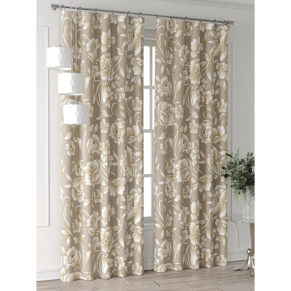 Фото 4 Комплект штор Comfy way Форнерс - 207 - 260 см CW709207260-260 на шторной ленте 260x150 см цвет бежевый Фото 4 Комплект штор Comfy way Форнерс - 207 - 260 см CW709207260-260 на шторной ленте 260x150 см цвет бежевый