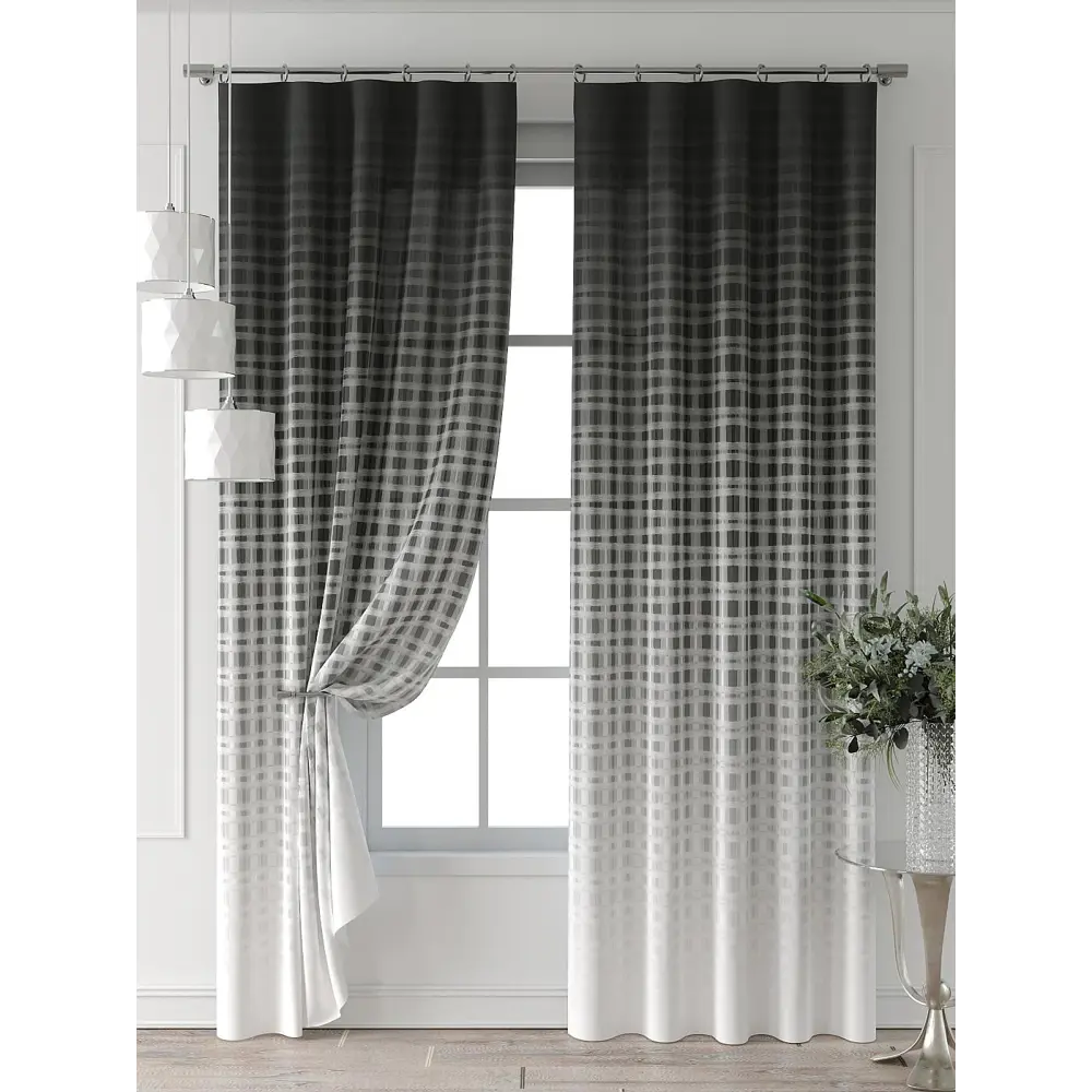 Фото 7 Комплект штор Comfy way Форнерс - 209 - 260 см CW709209260-260 на шторной ленте 260x150 см цвет белый Фото 7 Комплект штор Comfy way Форнерс - 209 - 260 см CW709209260-260 на шторной ленте 260x150 см цвет белый