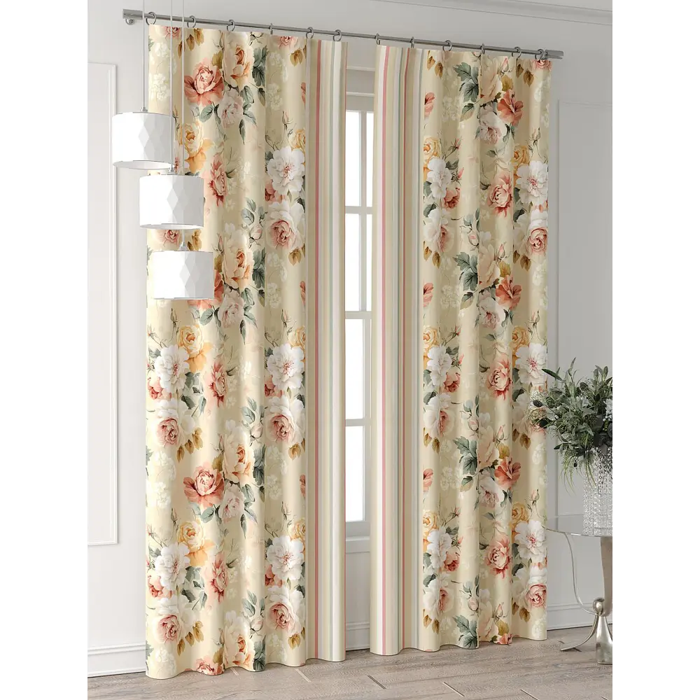 Фото 4 Комплект штор Comfy way Форнерс - 212 - 260 см CW709212260-260 на шторной ленте 260x150 см цвет бежевый Фото 4 Комплект штор Comfy way Форнерс - 212 - 260 см CW709212260-260 на шторной ленте 260x150 см цвет бежевый