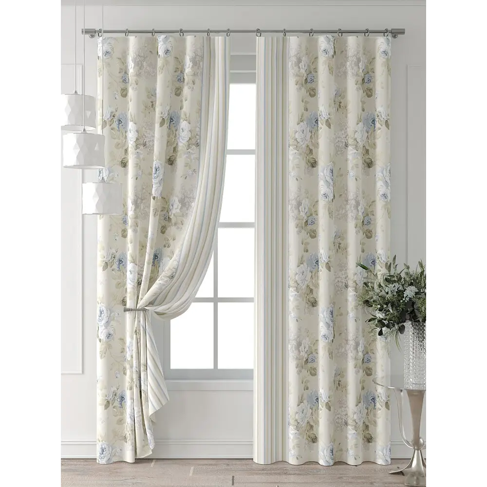 Фото 7 Комплект штор Comfy way Форнерс - 213 - 260 см CW709213260-260 на шторной ленте 260x150 см цвет бежевый Фото 7 Комплект штор Comfy way Форнерс - 213 - 260 см CW709213260-260 на шторной ленте 260x150 см цвет бежевый