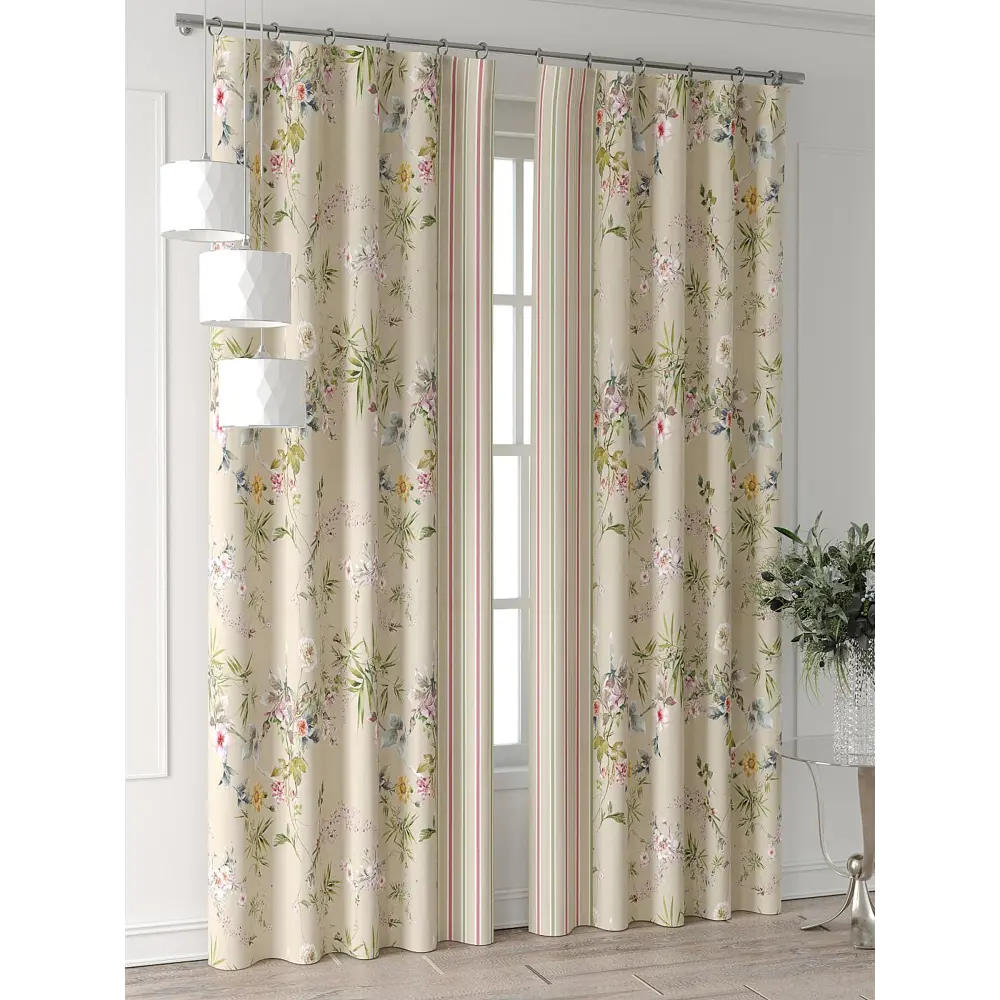 Фото 4 Комплект штор Comfy way Форнерс - 219 - 260 см CW709219260-260 на шторной ленте 260x150 см цвет бежевый Фото 4 Комплект штор Comfy way Форнерс - 219 - 260 см CW709219260-260 на шторной ленте 260x150 см цвет бежевый