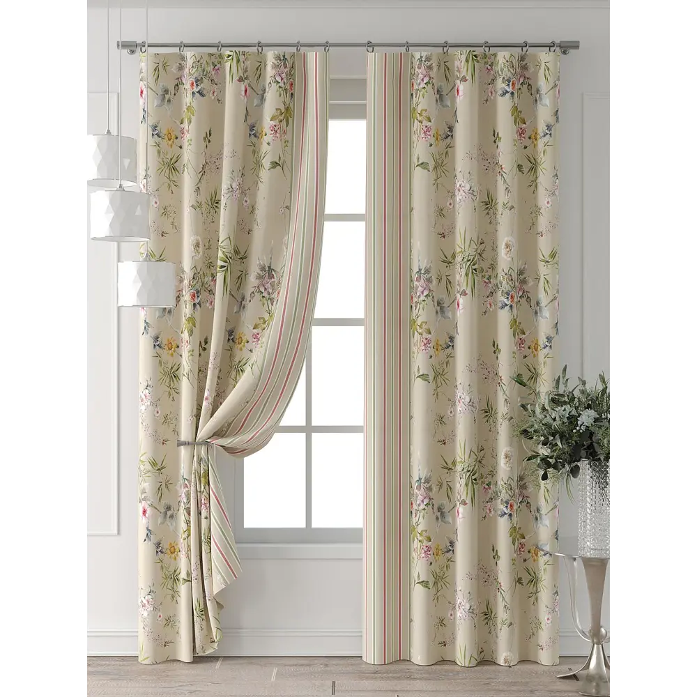 Фото 7 Комплект штор Comfy way Форнерс - 219 - 260 см CW709219260-260 на шторной ленте 260x150 см цвет бежевый Фото 7 Комплект штор Comfy way Форнерс - 219 - 260 см CW709219260-260 на шторной ленте 260x150 см цвет бежевый