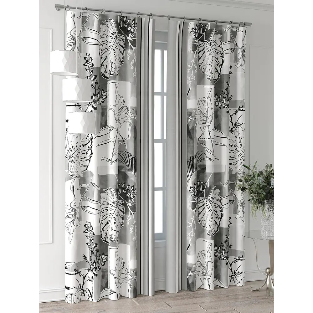Фото 4 Комплект штор Comfy way Форнерс - 165 - 240 см CW709165240-240 на шторной ленте 240x150 см цвет белый Фото 4 Комплект штор Comfy way Форнерс - 165 - 240 см CW709165240-240 на шторной ленте 240x150 см цвет белый