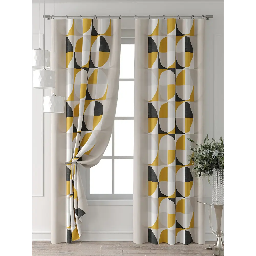 Фото 7 Комплект штор Comfy way Форнерс - 175 - 240 см CW709175240-240 на шторной ленте 240x150 см цвет бежевый Фото 7 Комплект штор Comfy way Форнерс - 175 - 240 см CW709175240-240 на шторной ленте 240x150 см цвет бежевый