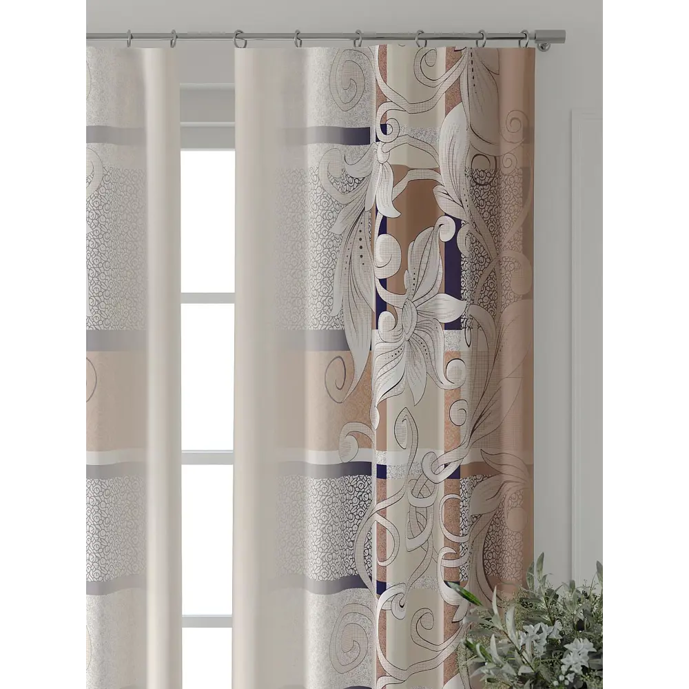 Фото 5 Комплект штор Comfy way Форнерс - 178 - 240 см CW709178240-240 на шторной ленте 240x150 см цвет бежевый Фото 5 Комплект штор Comfy way Форнерс - 178 - 240 см CW709178240-240 на шторной ленте 240x150 см цвет бежевый
