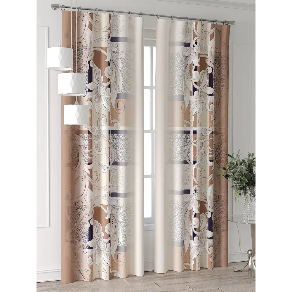 Фото 4 Комплект штор Comfy way Форнерс - 178 - 240 см CW709178240-240 на шторной ленте 240x150 см цвет бежевый Фото 4 Комплект штор Comfy way Форнерс - 178 - 240 см CW709178240-240 на шторной ленте 240x150 см цвет бежевый