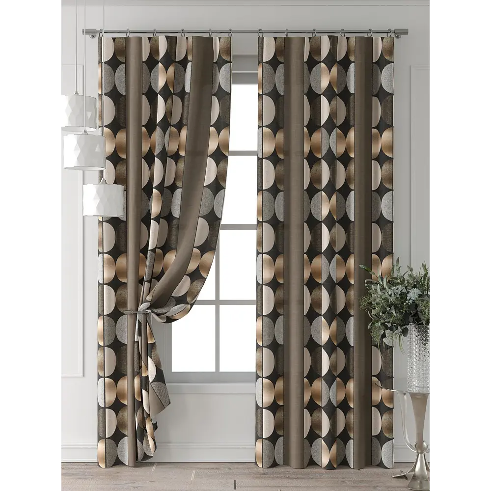 Фото 7 Комплект штор Comfy way Форнерс - 206 - 240 см CW709206240-240 на шторной ленте 240x150 см цвет бежевый Фото 7 Комплект штор Comfy way Форнерс - 206 - 240 см CW709206240-240 на шторной ленте 240x150 см цвет бежевый