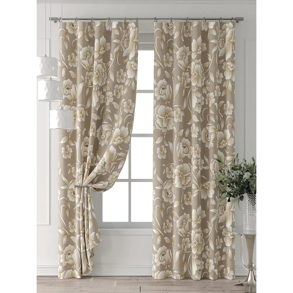 Фото 7 Комплект штор Comfy way Форнерс - 207 - 240 см CW709207240-240 на шторной ленте 240x150 см цвет бежевый Фото 7 Комплект штор Comfy way Форнерс - 207 - 240 см CW709207240-240 на шторной ленте 240x150 см цвет бежевый