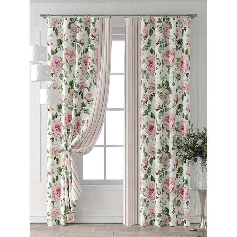 Фото 7 Комплект штор Comfy way Форнерс - 217 - 240 см CW709217240-240 на шторной ленте 240x150 см цвет белый Фото 7 Комплект штор Comfy way Форнерс - 217 - 240 см CW709217240-240 на шторной ленте 240x150 см цвет белый