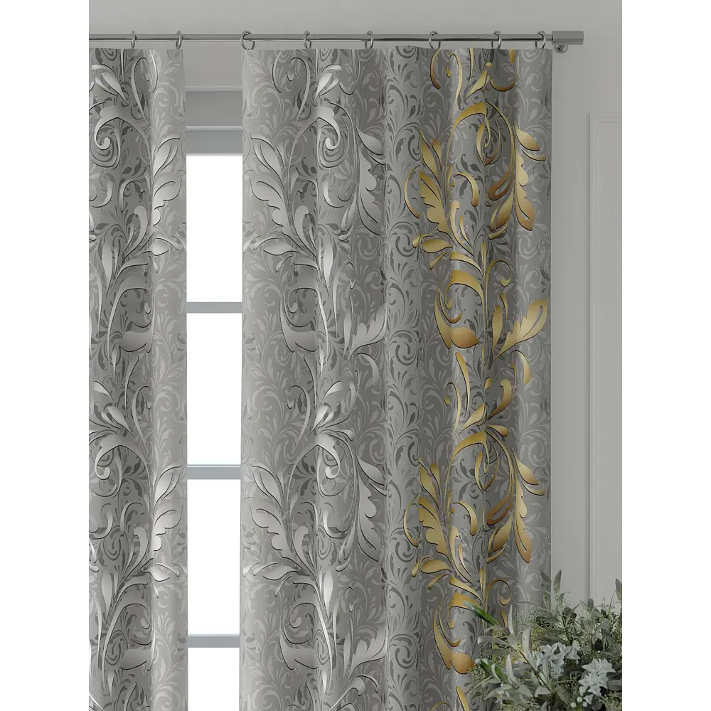 Фото 5 Комплект штор Comfy way Форнерс - 167 - 260 см CW709167260-260 на шторной ленте 260x150 см цвет серый Фото 5 Комплект штор Comfy way Форнерс - 167 - 260 см CW709167260-260 на шторной ленте 260x150 см цвет серый