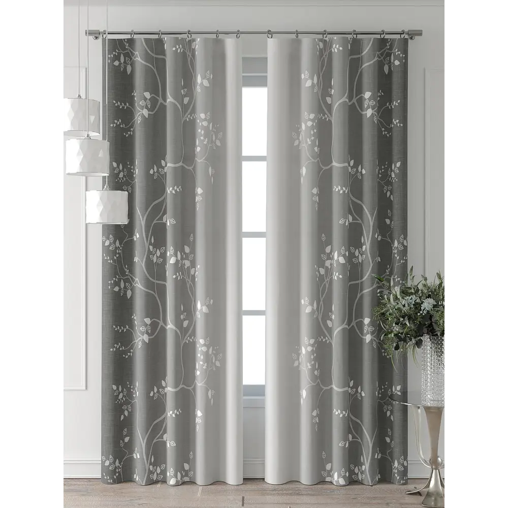 Фото 2 Комплект штор Comfy way Форнерс - 161 - 240 см CW709161240-240 на шторной ленте 240x150 см цвет серый Фото 2 Комплект штор Comfy way Форнерс - 161 - 240 см CW709161240-240 на шторной ленте 240x150 см цвет серый