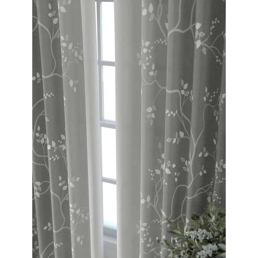 Фото 3 Комплект штор Comfy way Форнерс - 161 - 240 см CW709161240-240 на шторной ленте 240x150 см цвет серый Фото 3 Комплект штор Comfy way Форнерс - 161 - 240 см CW709161240-240 на шторной ленте 240x150 см цвет серый