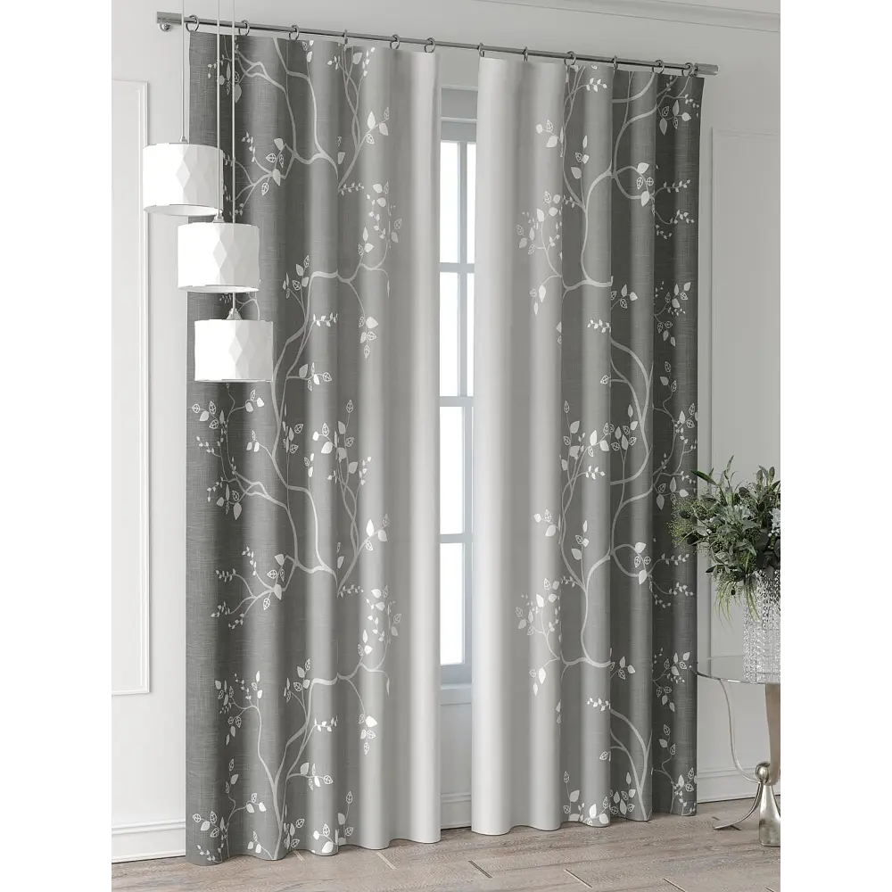 Фото 4 Комплект штор Comfy way Форнерс - 161 - 240 см CW709161240-240 на шторной ленте 240x150 см цвет серый Фото 4 Комплект штор Comfy way Форнерс - 161 - 240 см CW709161240-240 на шторной ленте 240x150 см цвет серый